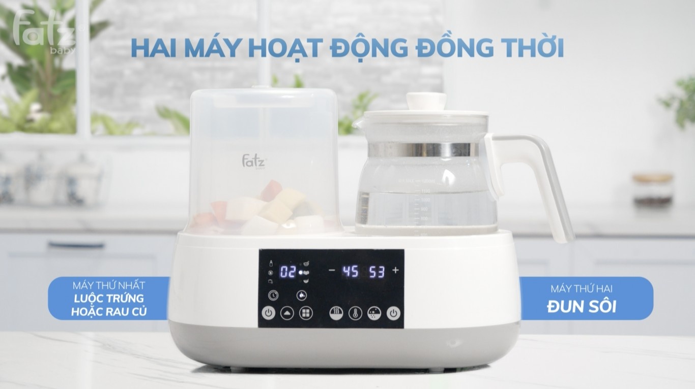 Máy đa năng điện tử tiệt trùng, hâm sữa, đun nước nóng Multimax 1 Fatzbaby FB9002SJ hình 7