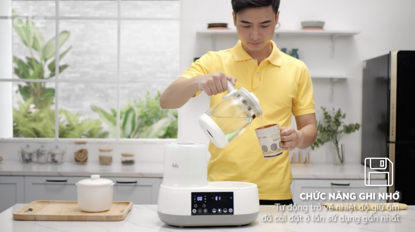 Máy đa năng điện tử tiệt trùng, hâm sữa, đun nước nóng Multimax 1 Fatzbaby FB9002SJ hình 9