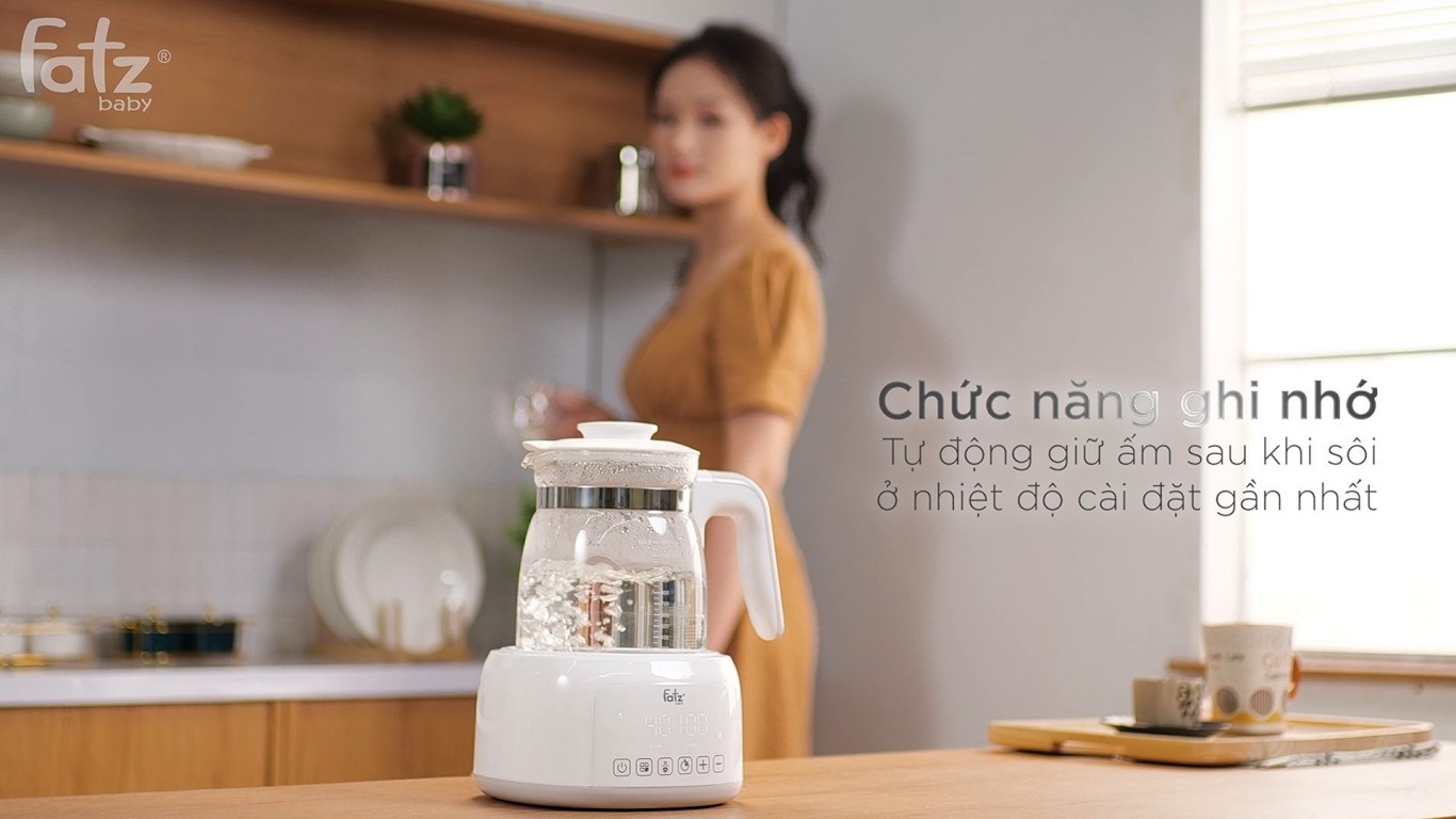 Máy đun nước Fatz có thể tự động ghi nhớ giữ ấm nước khi sôi ở nhiệt độ cài đặt gần nhất