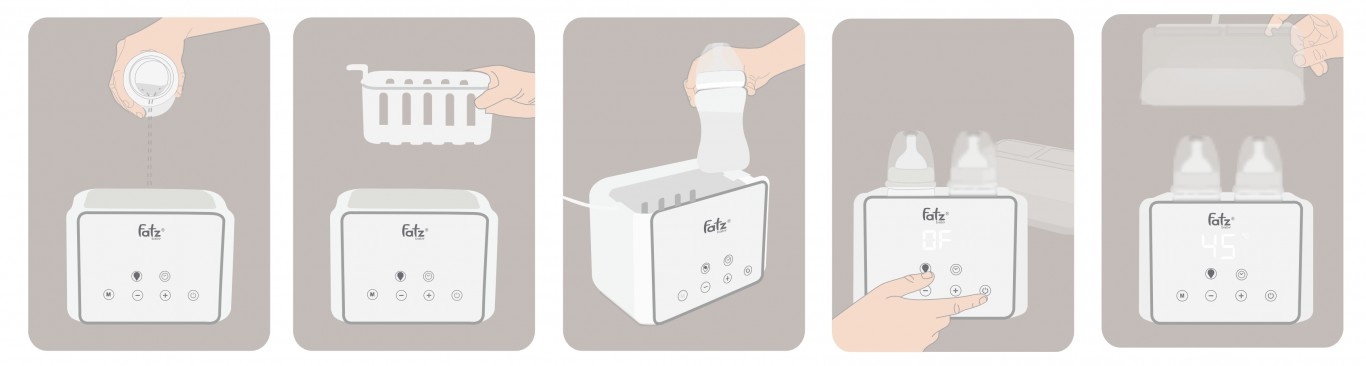 Máy hâm sữa tiệt trùng Fatzbaby dòng điện tử Duo 3 FB3093VN hình 7