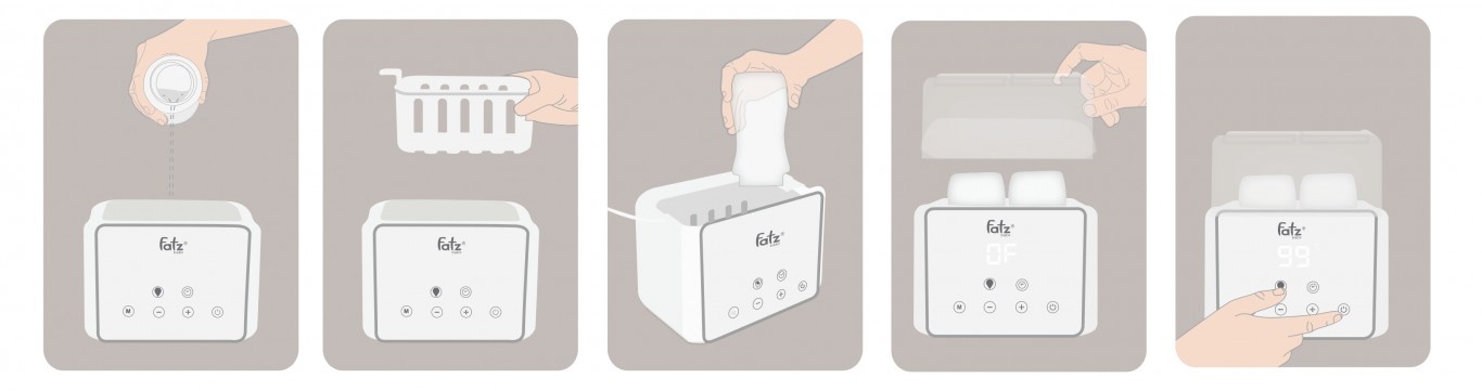 Máy hâm sữa tiệt trùng Fatzbaby dòng điện tử Duo 3 FB3093VN hình 8