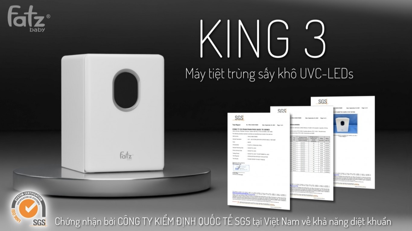 Máy tiệt trùng sấy khô UVC Led - FatzBaby King 3 FB4733BT hình 1
