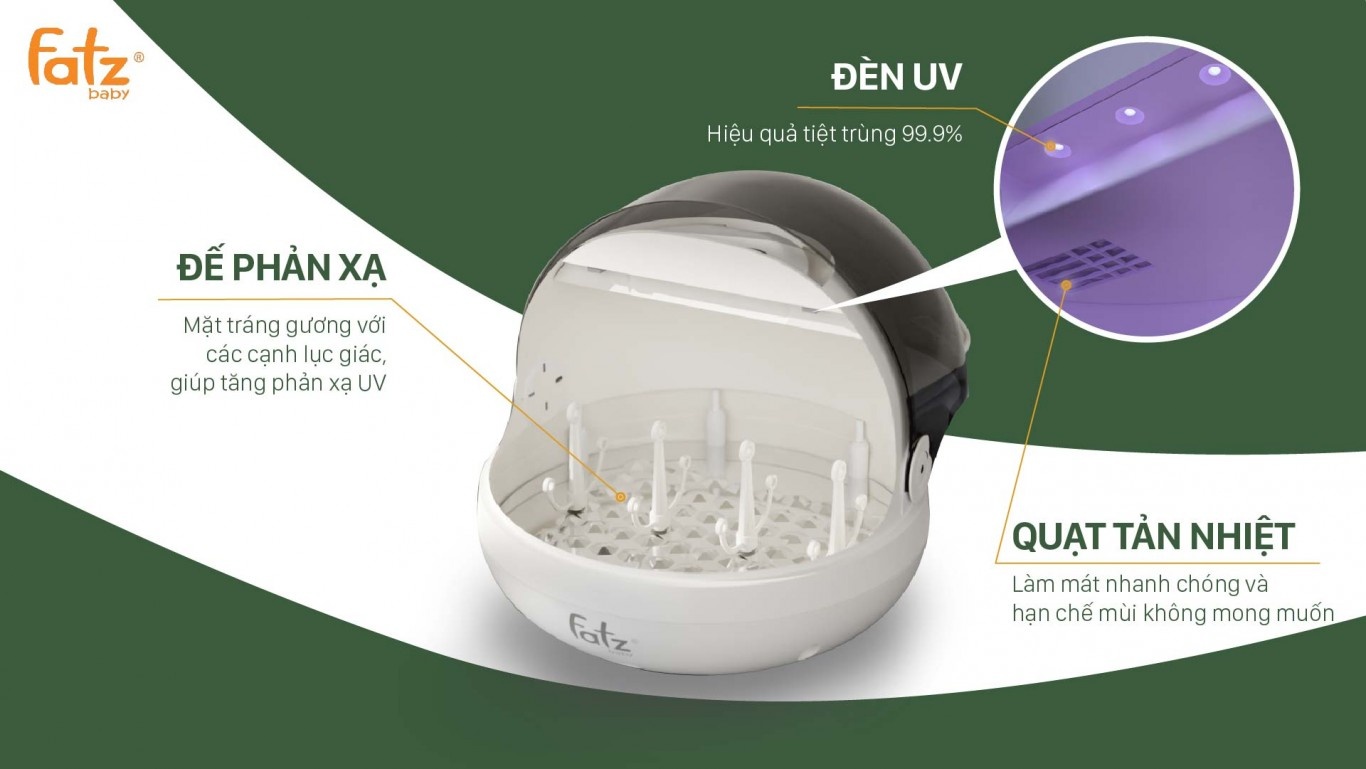 Máy úp bình, tiệt trùng khô tia UV FatzBaby FB4268WM hình 2