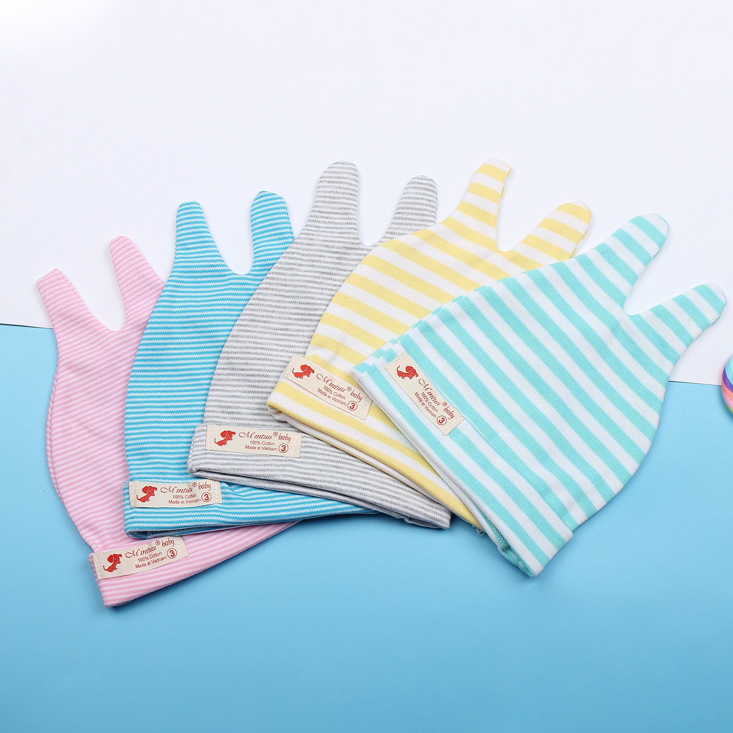 Mũ tai sóc sọc màu MT19 cho bé hình 1