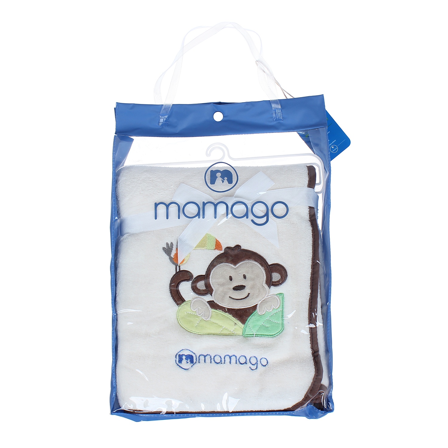 Chăn bông Mamago thêu hình chú khỉ tinh nghịch MM03 hình 1