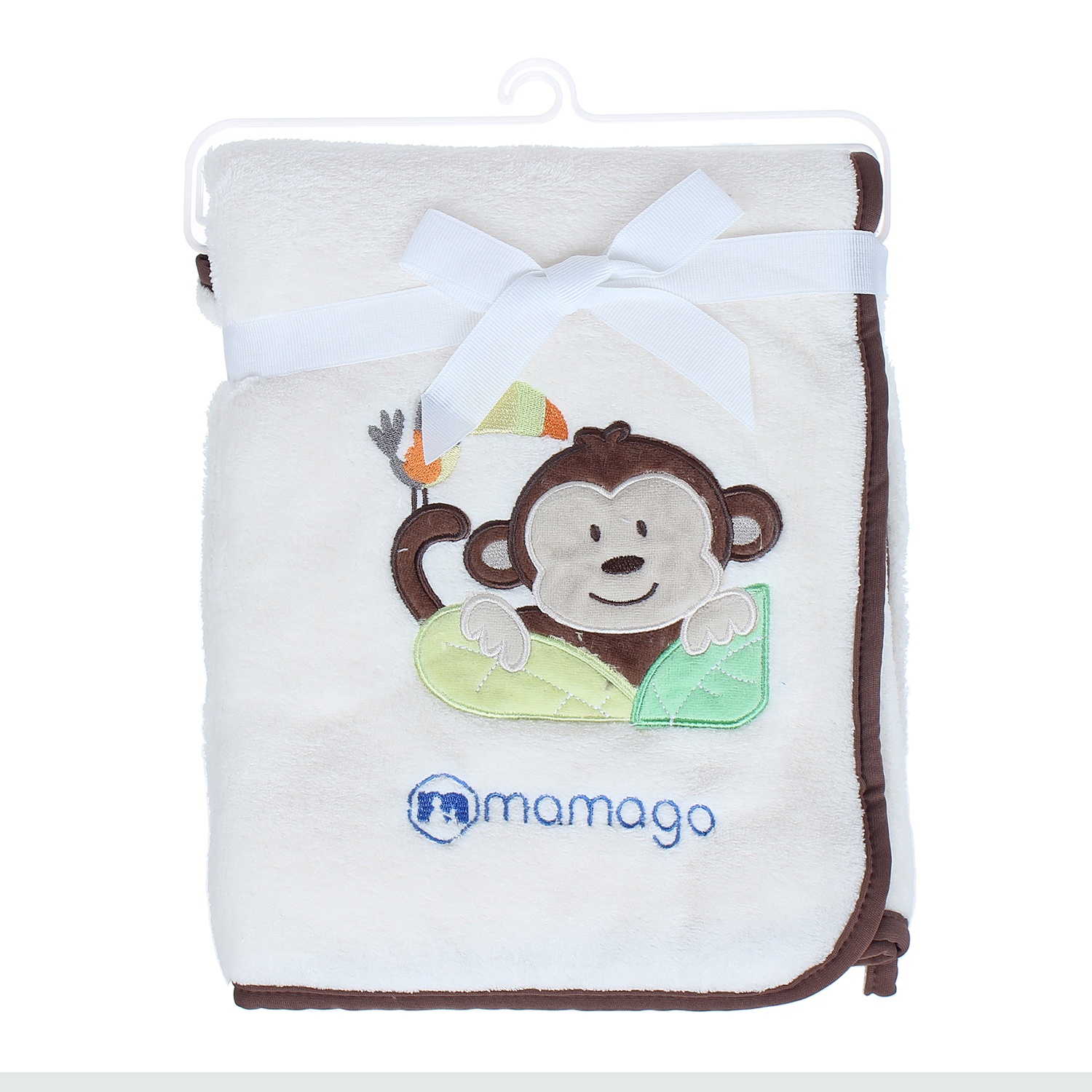 Chăn bông Mamago thêu hình chú khỉ tinh nghịch MM03 hình 2