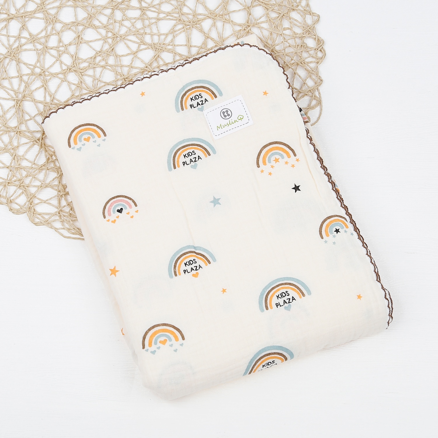 Chăn đa năng Kids Plaza Muslin hình cầu vòng PG23 hình 1