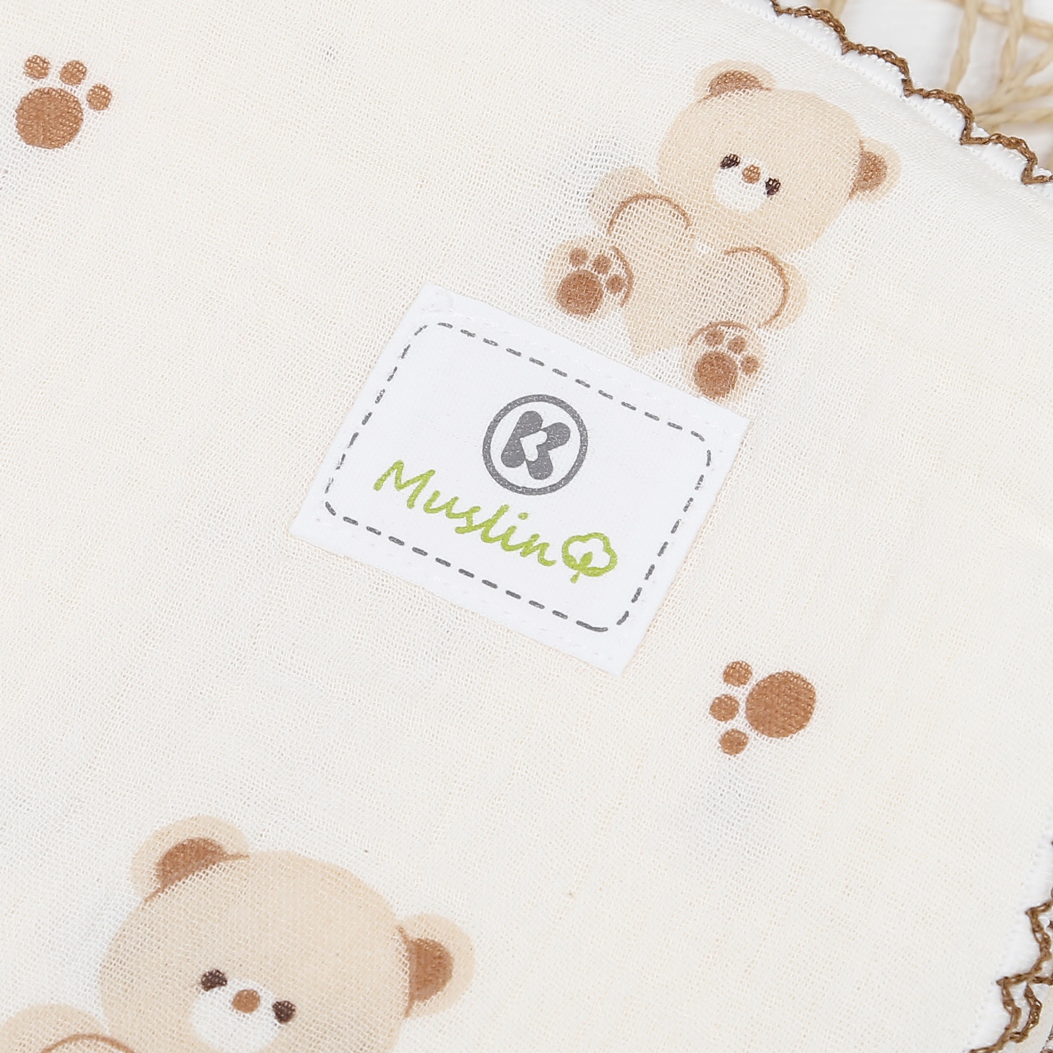 Chăn đa năng Kids Plaza Muslin hình chú gấu PG23 hình 3