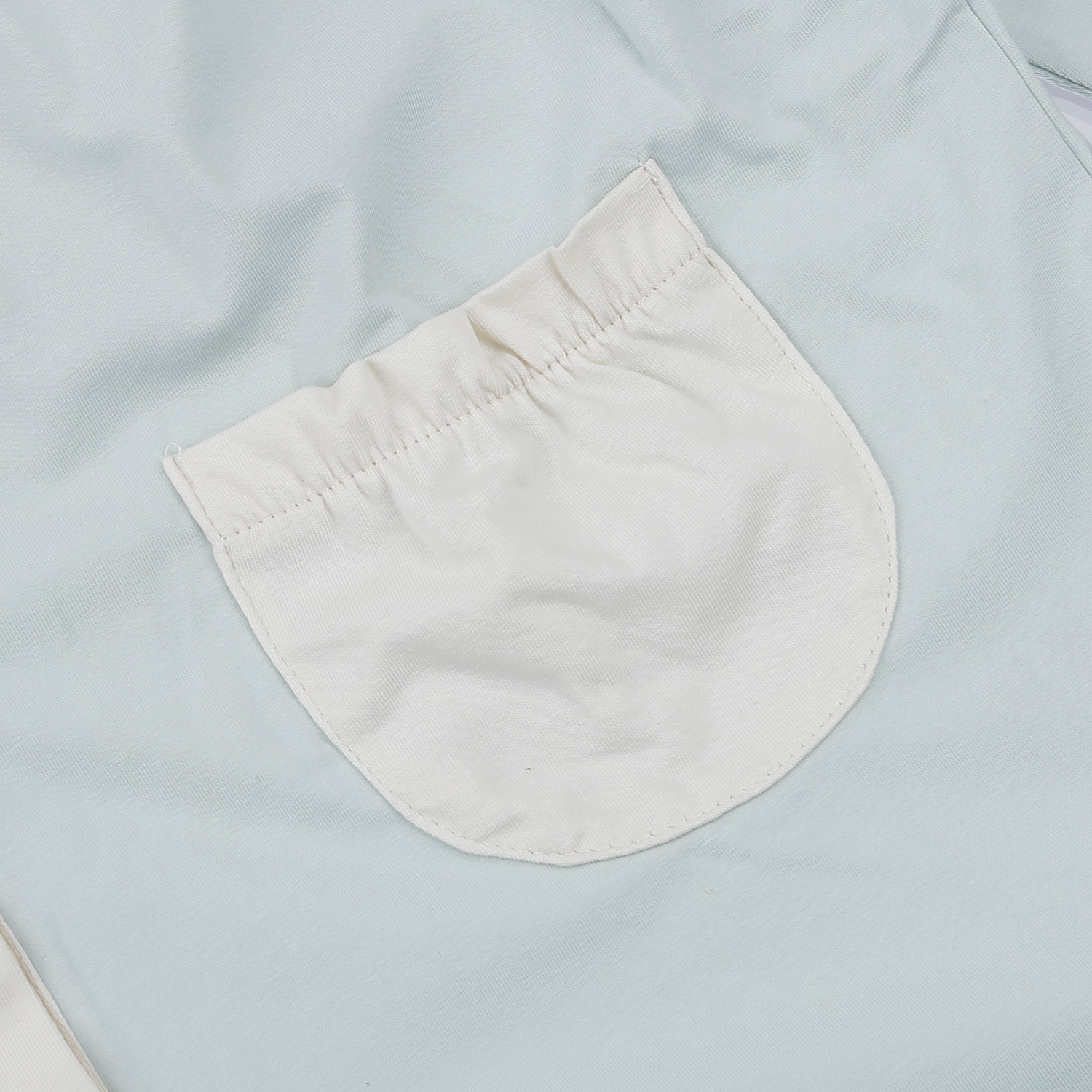 Bộ quần áo sau sinh cho mẹ in cổ sen TT22 (Xanh) hình 4