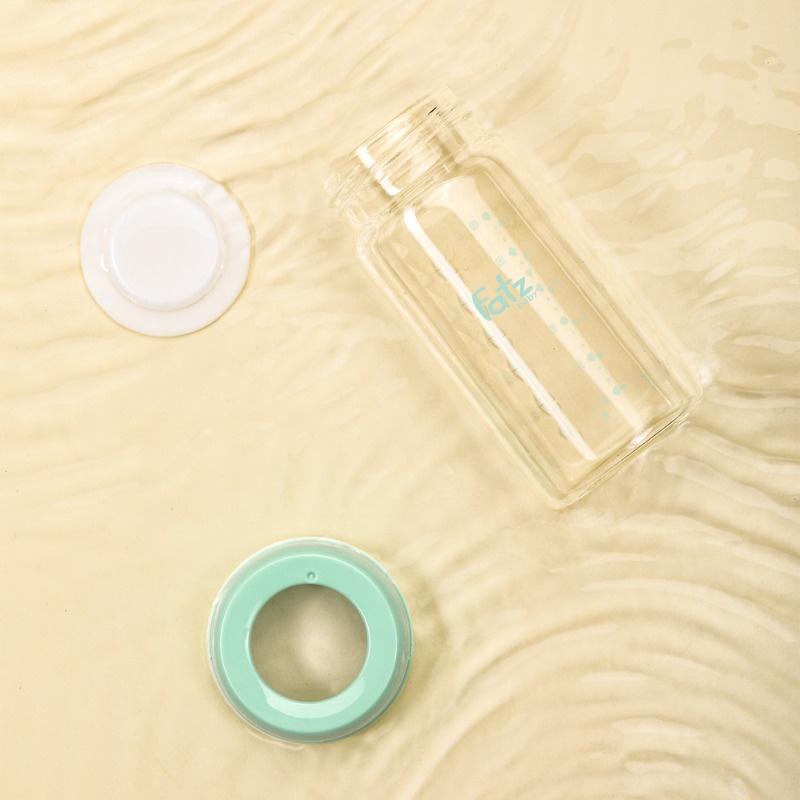 Bộ 2 bình trữ sữa thủy tinh Fatz Baby FB0150CM 180ml (Màu xanh) hình 4