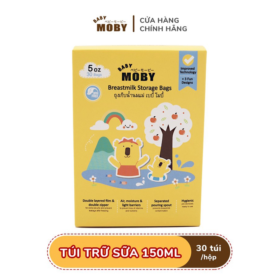 Túi trữ sữa Baby Moby 150ml 30pcs hình 1