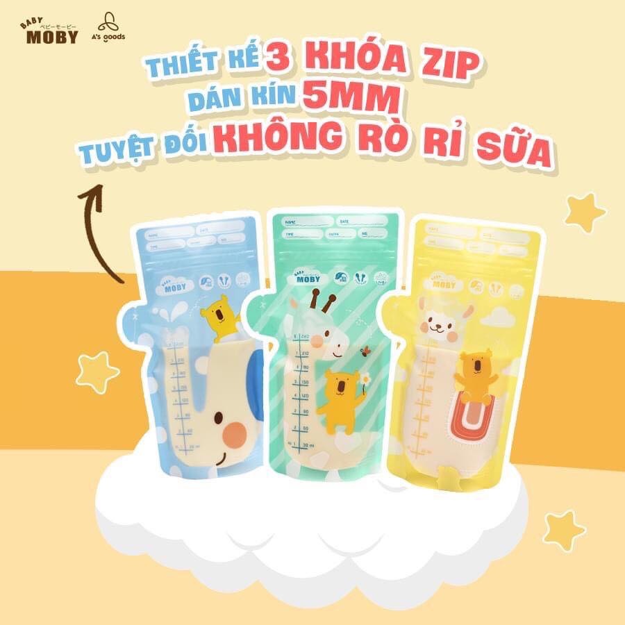 Túi trữ sữa Baby Moby 150ml 30pcs hình 2