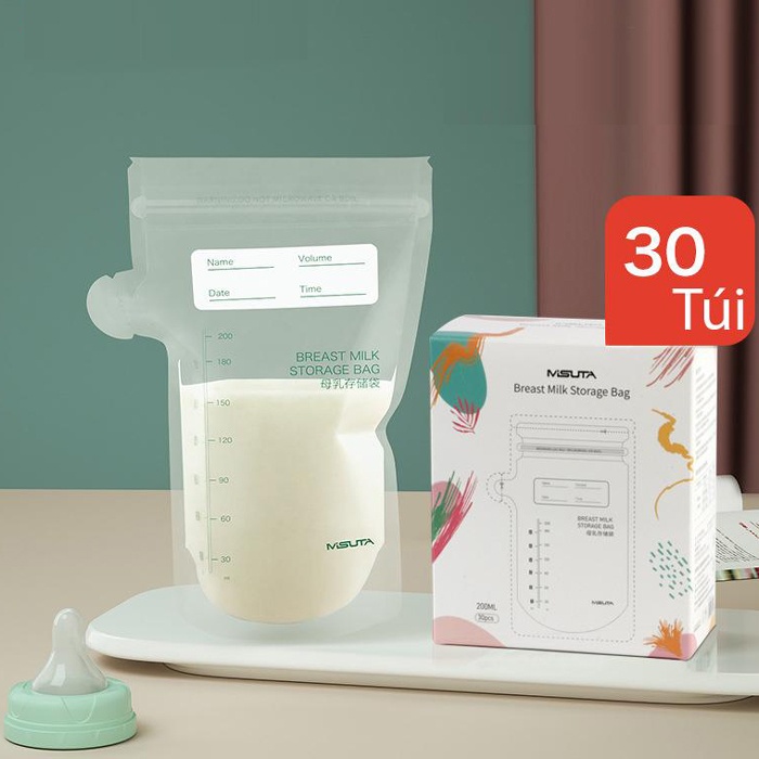 Túi trữ sữa Misuta 200ml hộp 30 túi