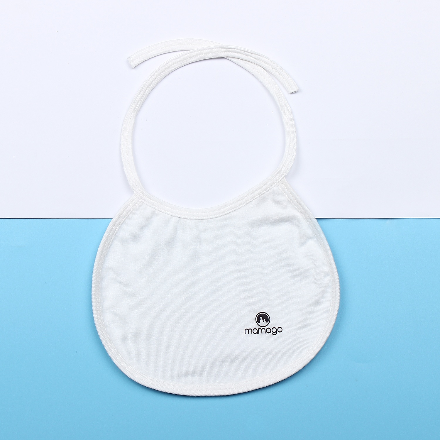 Yếm sơ sinh buộc dây Otis Mamago (Trắng) hình 1