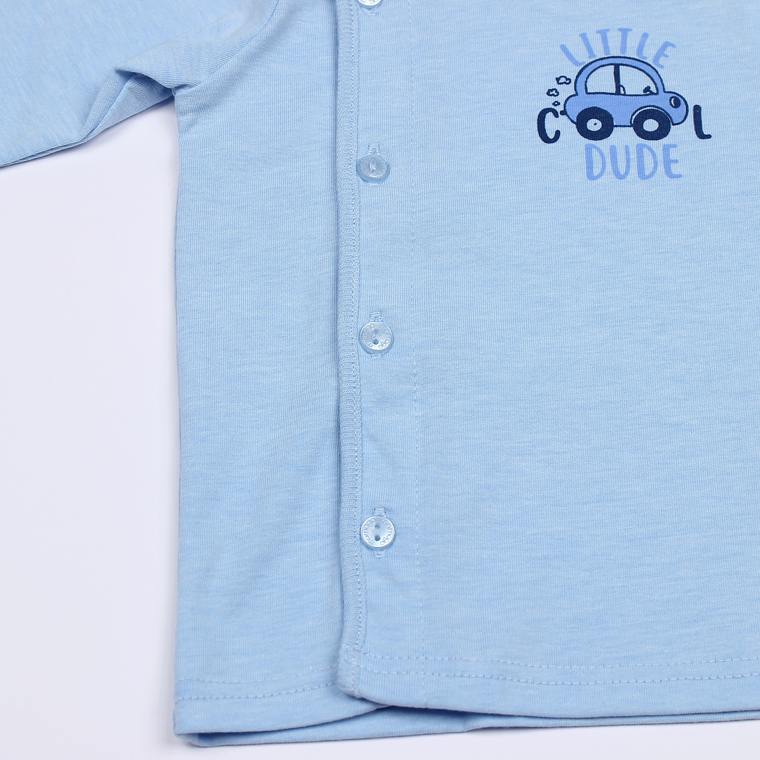 Áo sơ sinh cài lệch tay dài Mamago vera K19 (Xanh) hình 3