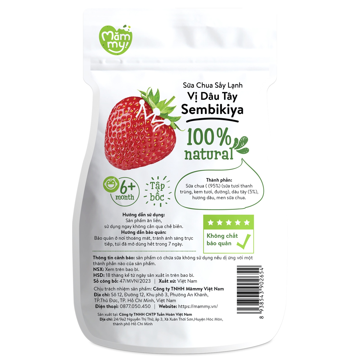 Sữa chua sấy vị dâu Sembikiya Mămmy