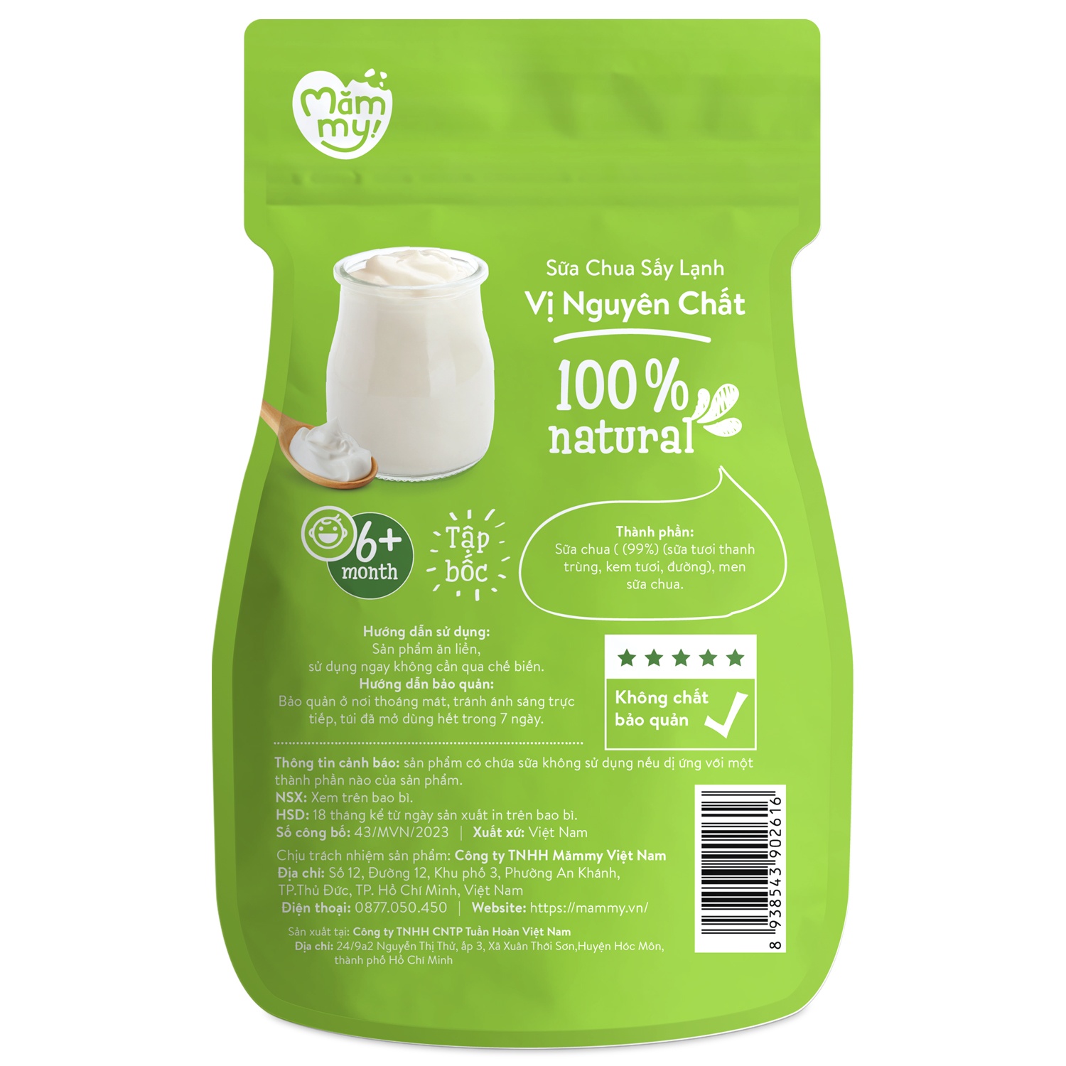 Sữa chua sấy vị nguyên chất Mămmy hình 2