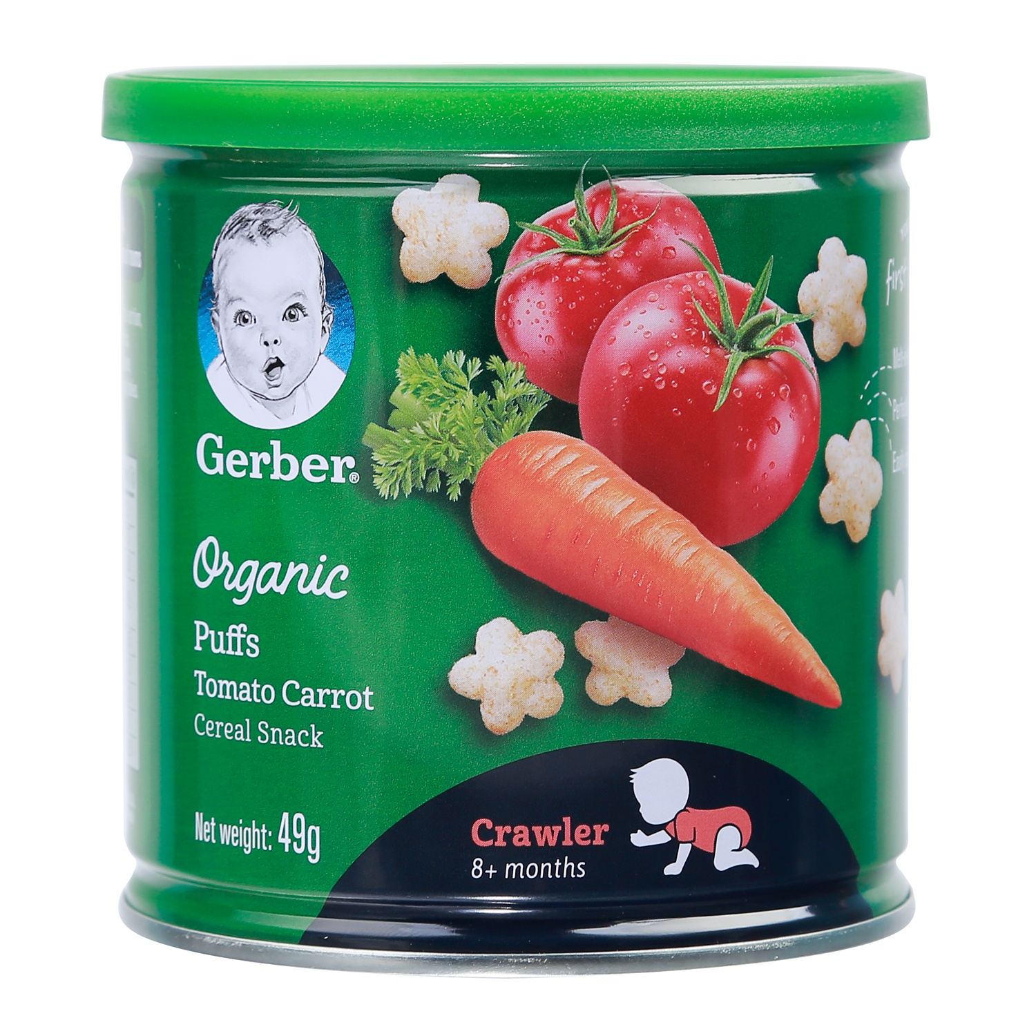 Bánh ăn dặm Gerber Organic vị cà chua, cà rốt 49g cho bé 8M+ hình 1