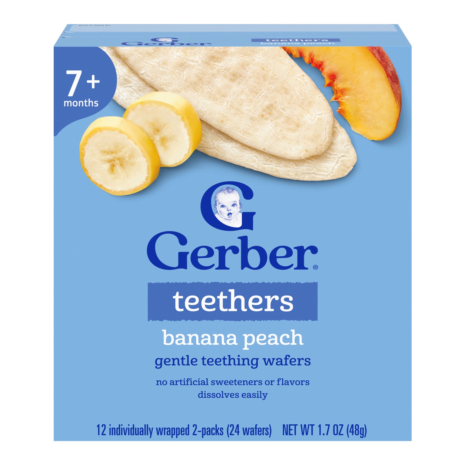 Bánh gạo ăn dặm Gerber vị chuối đào 48g hình 1