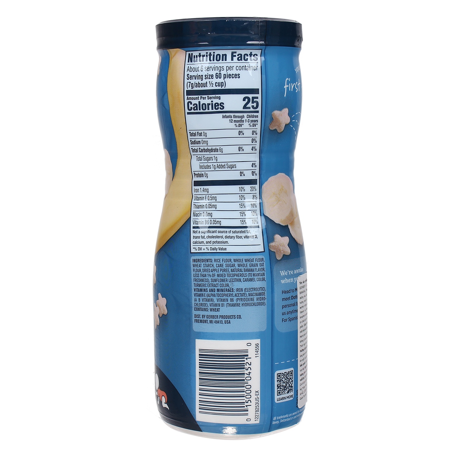 Bánh ăn dặm Gerber ngôi sao vị chuối 42g cho bé 8M+ hình 2