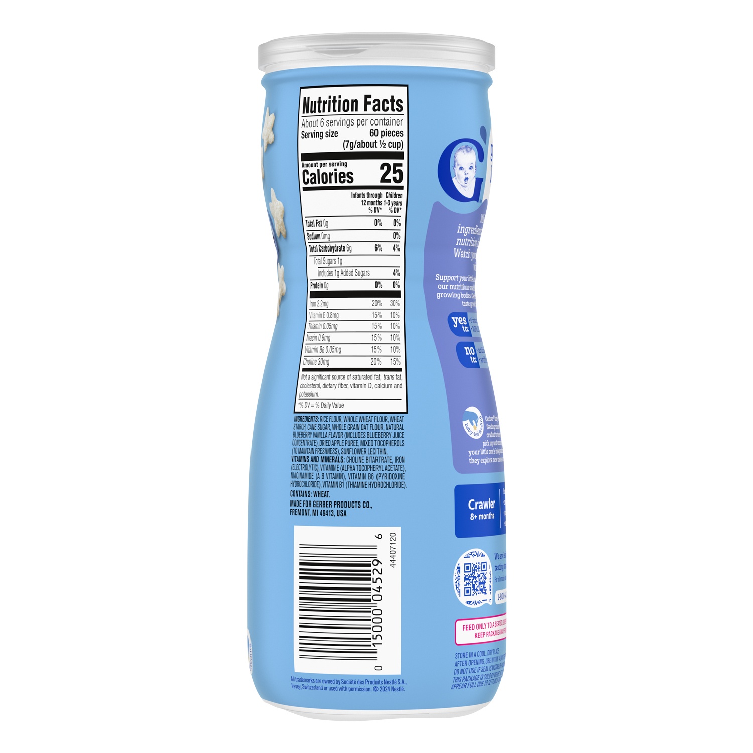 Bánh ăn dặm Gerber ngôi sao vị việt quất 42g cho bé 8M+ hình 3