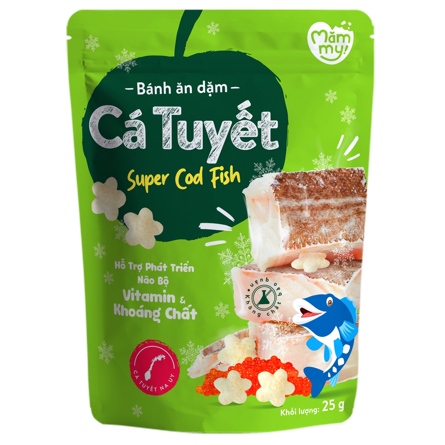 Bánh ăn dặm Mămmy vị cá tuyết 25g hình 1
