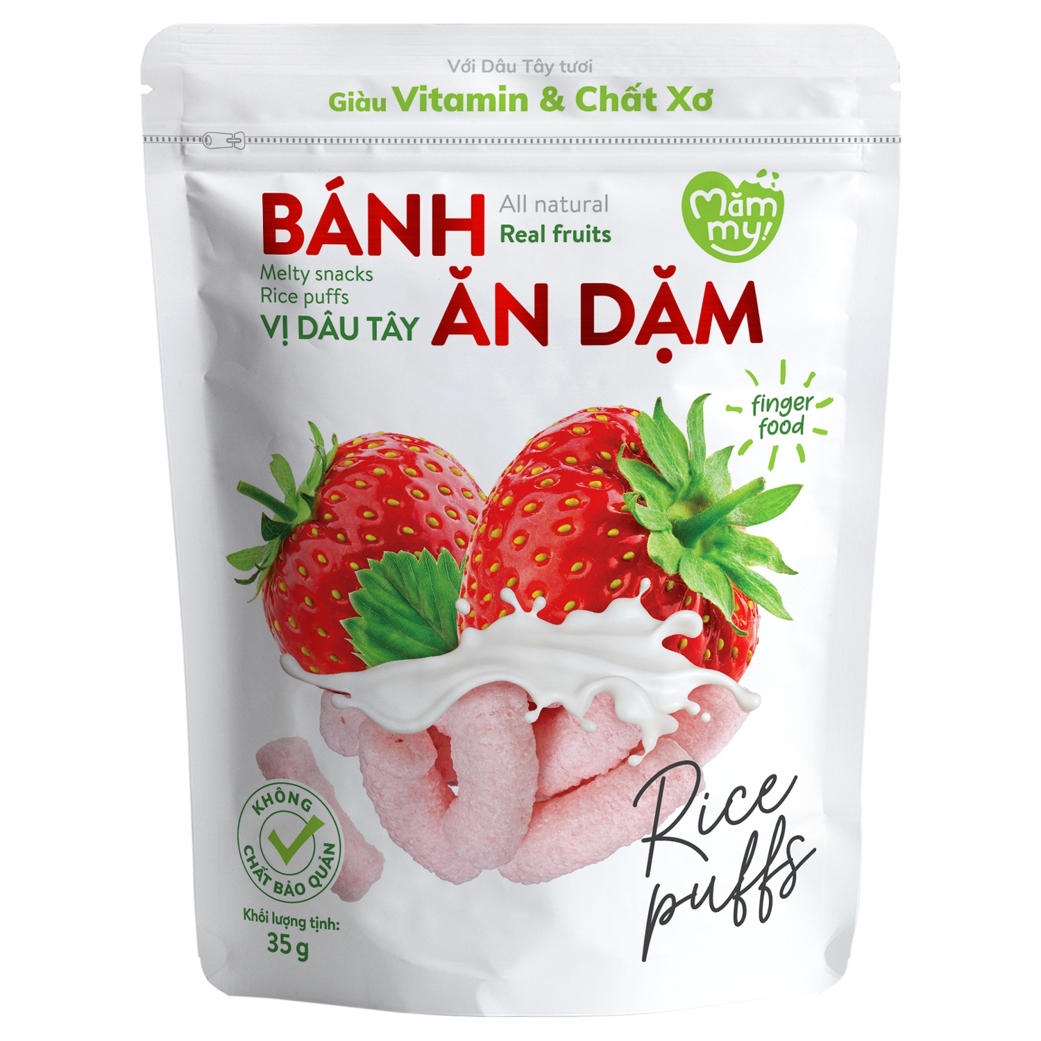 Bánh ăn dặm Mămmy vị dâu tây 35g