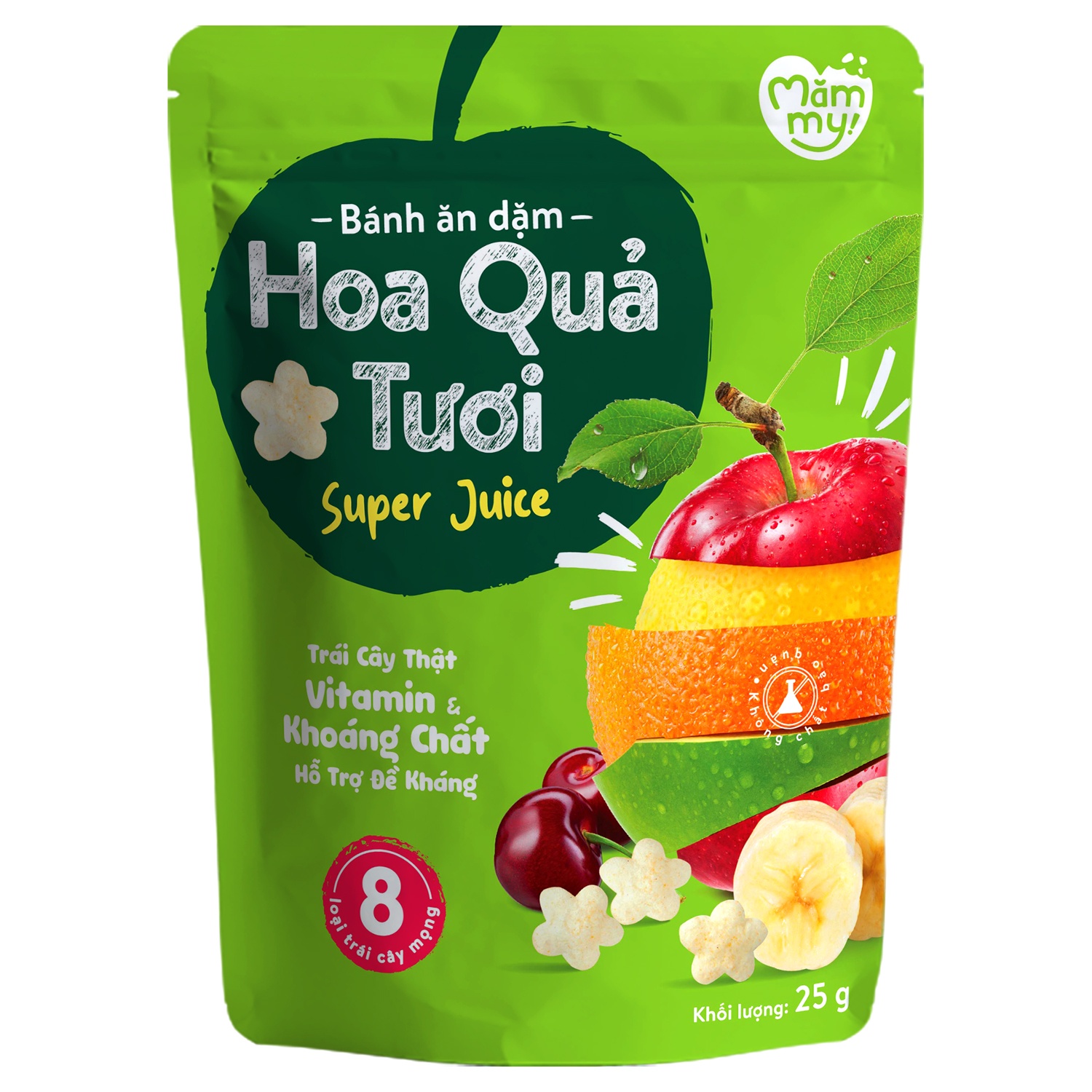 Bánh ăn dặm Mămmy vị hoa quả 25g