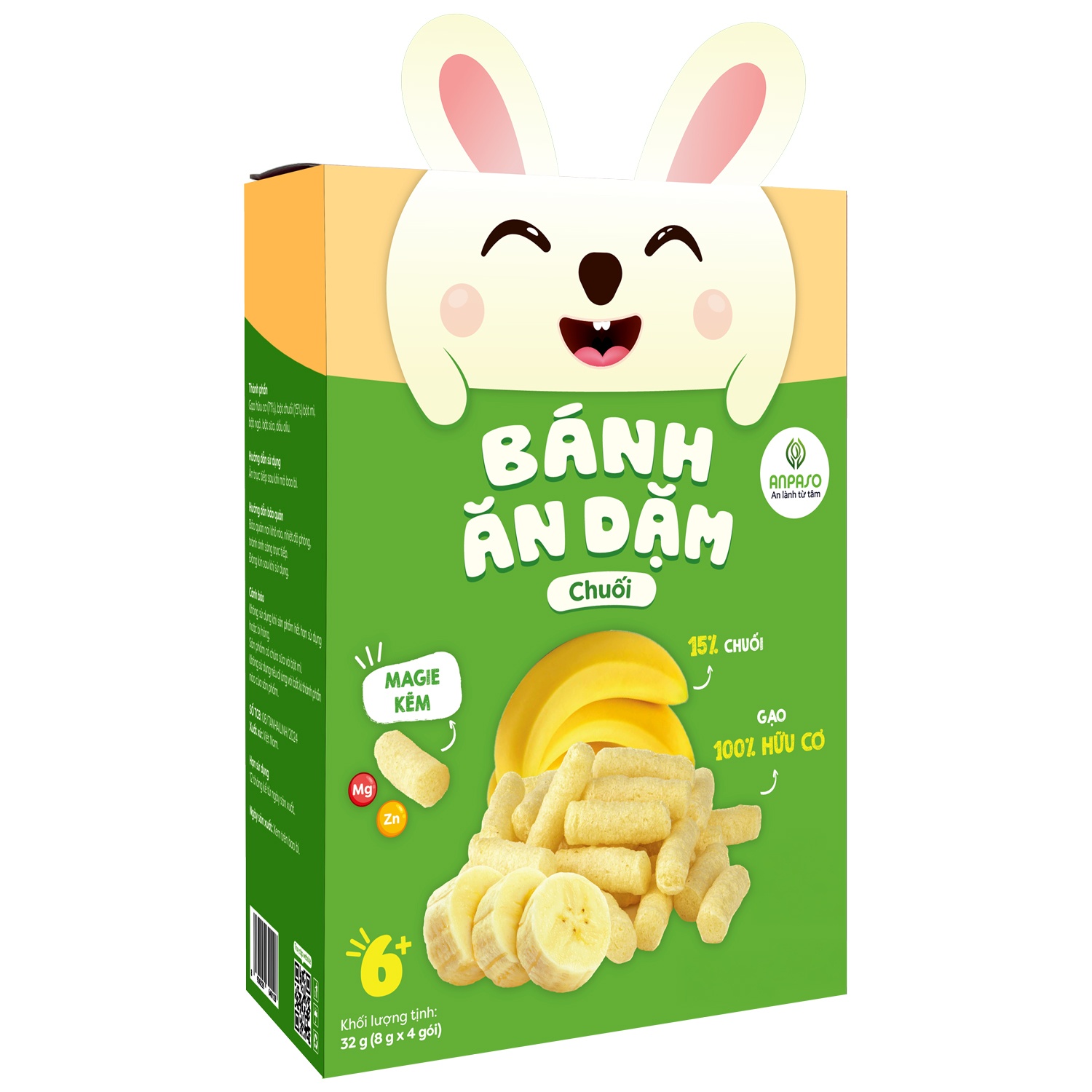 Công dụng bánh gạo ăn dặm Anpaso vị chuối
