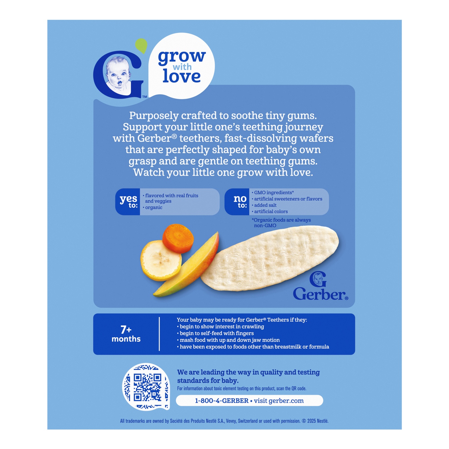 Bánh gạo ăn dặm Gerber Organic vị xoài, chuối, carot 48g hình 3
