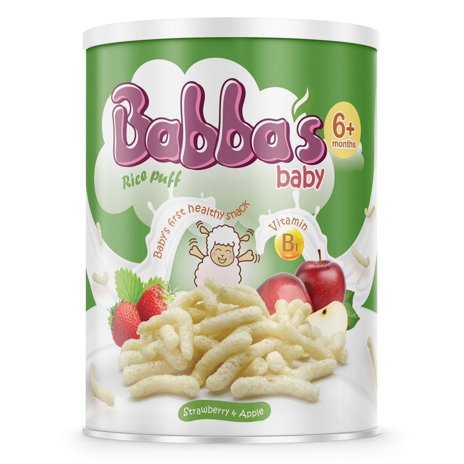 Bánh gạo Babba's Baby vị dâu táo 40g hình 2