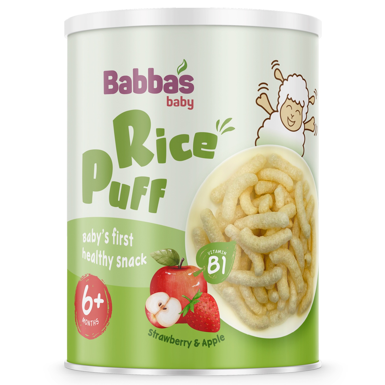 Bánh gạo Babba's Baby vị dâu táo 40g hình 1