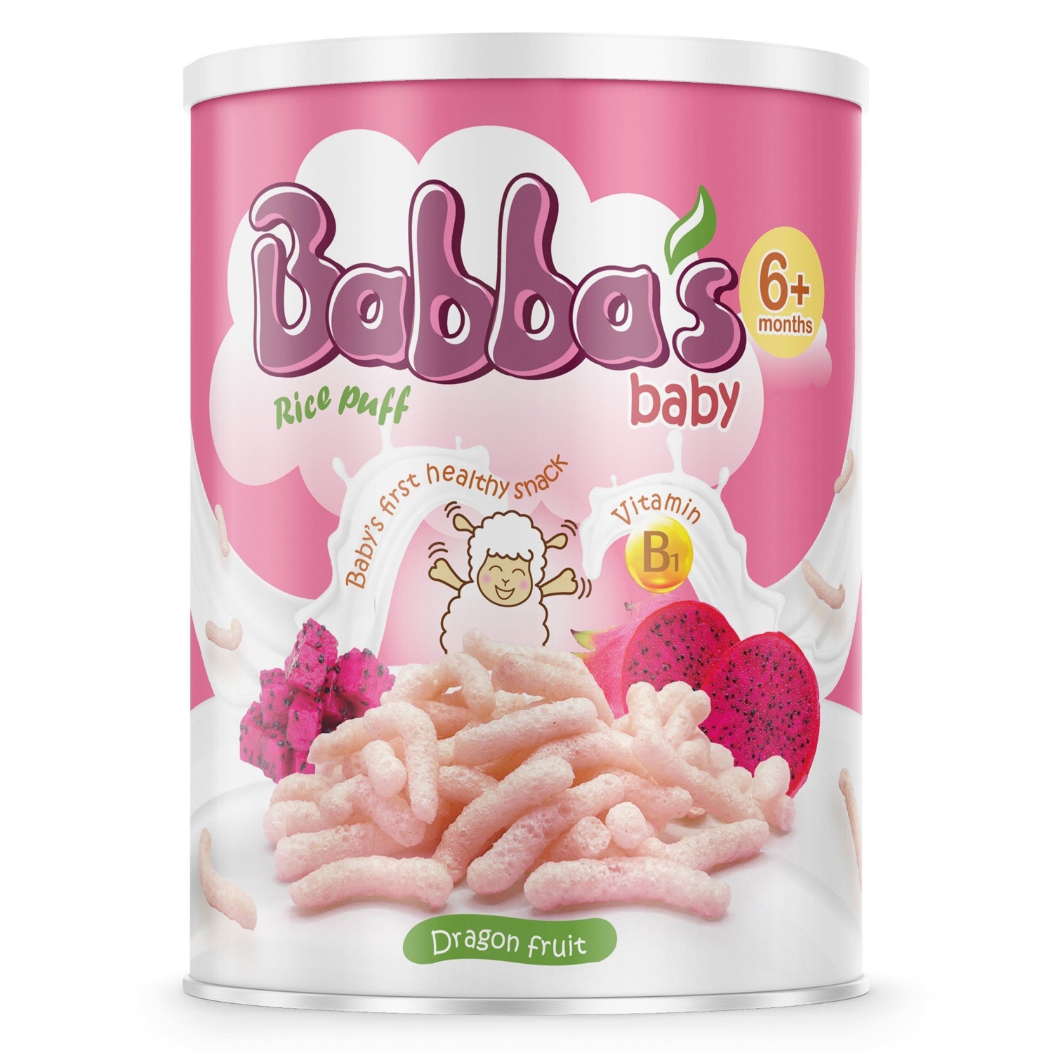 Bánh gạo Babba's Baby vị thanh long 40g