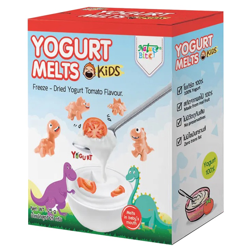 Sữa chua khô Nature Bite vị cà chua hình khủng long 25g