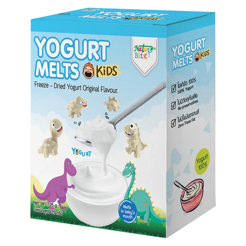 Sữa chua khô Nature Bite vị nguyên bản hình khủng long 25g hình 1