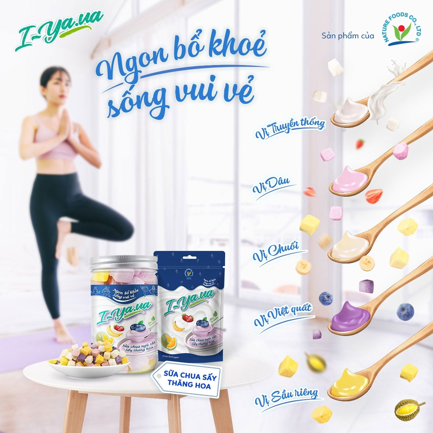 Sữa chua ngũ sắc sấy thăng hoa I.Yaua 25g hình 4