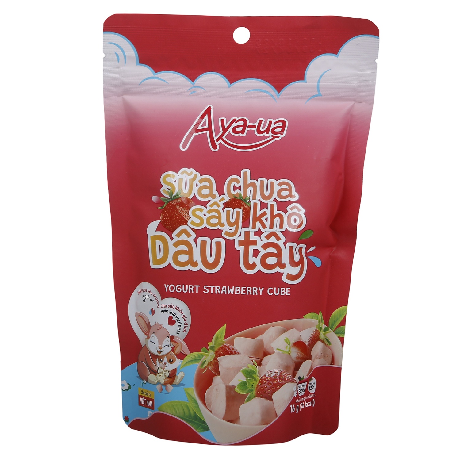 Sữa chua sấy khô Aya-ua vị dâu 16g hình 1