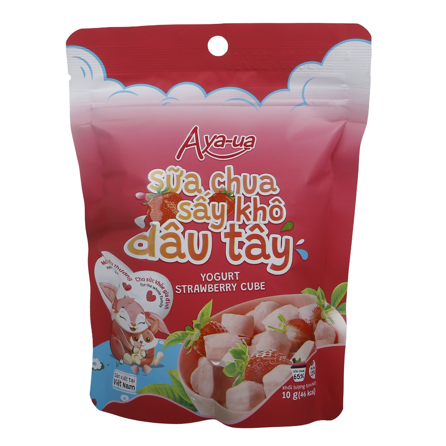 Sữa chua sấy khô Aya-ua vị dâu cho bé 10g hình 1