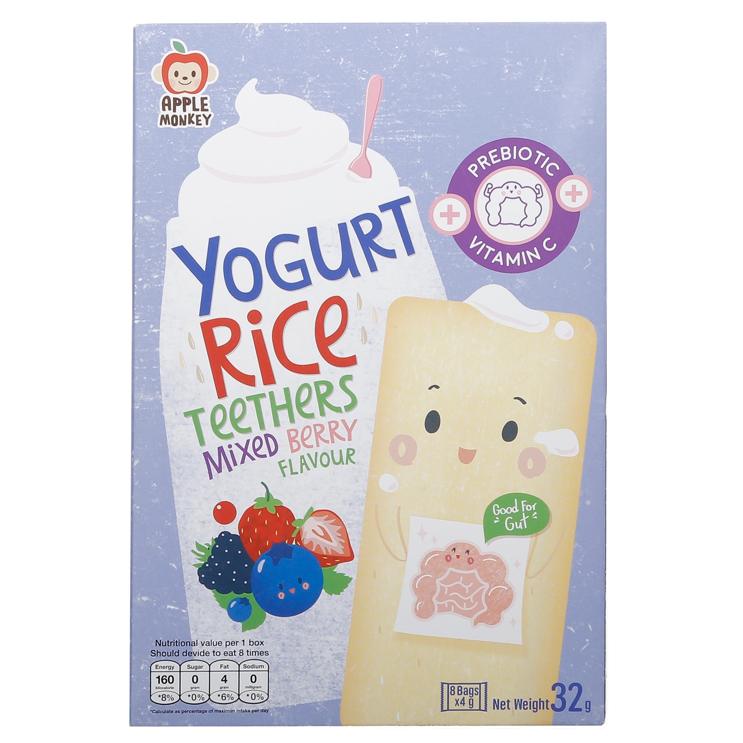 Bánh xốp sữa chua Apple Monkey hương berry 12M+ hình 1