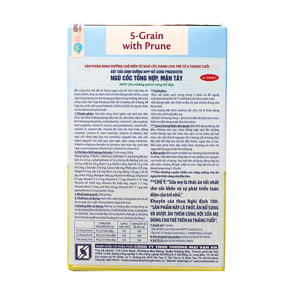 Bột ăn dặm HiPP vị ngũ cốc có tốt không