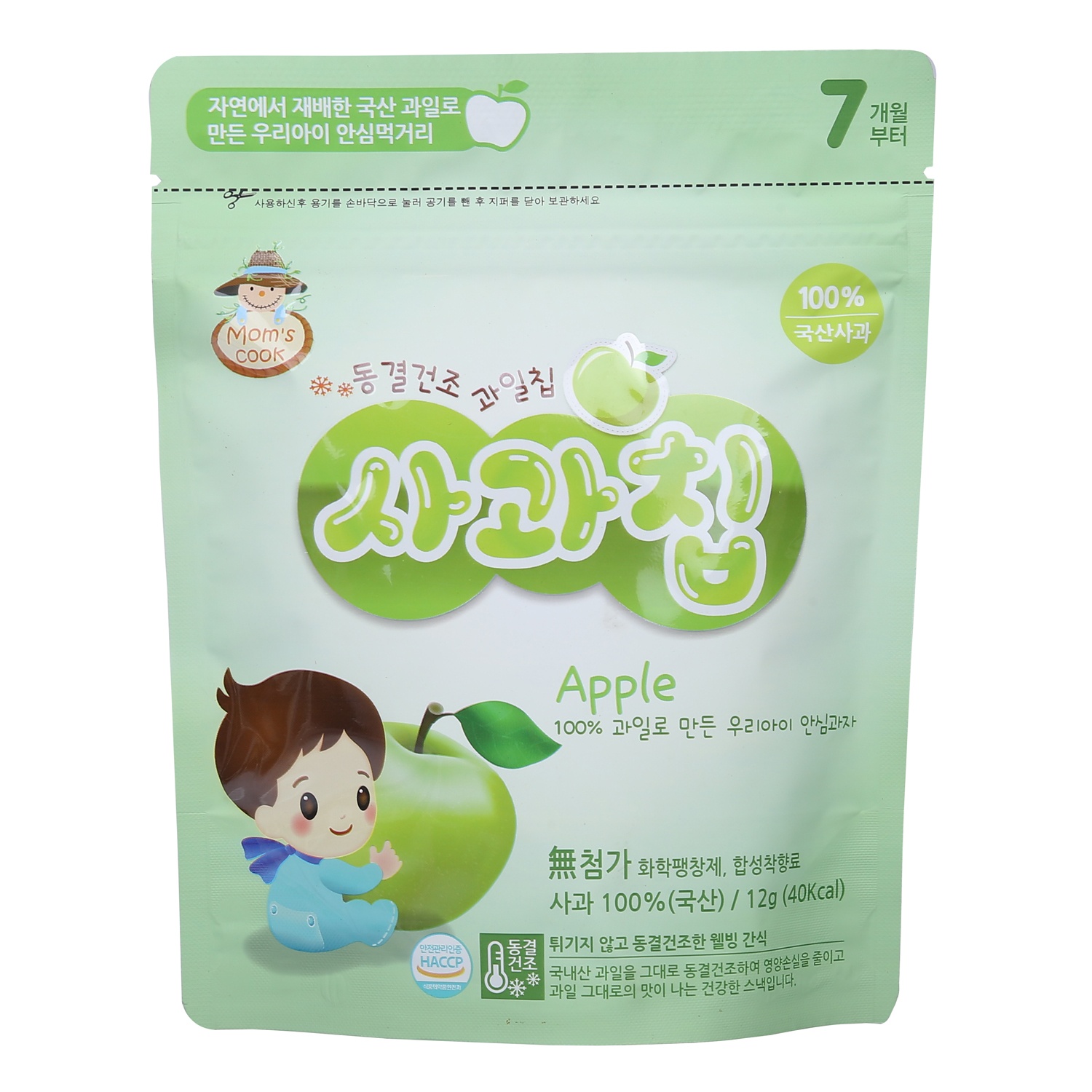 Hoa quả sấy khô Mom's Cook Hàn Quốc vị Táo hình 1