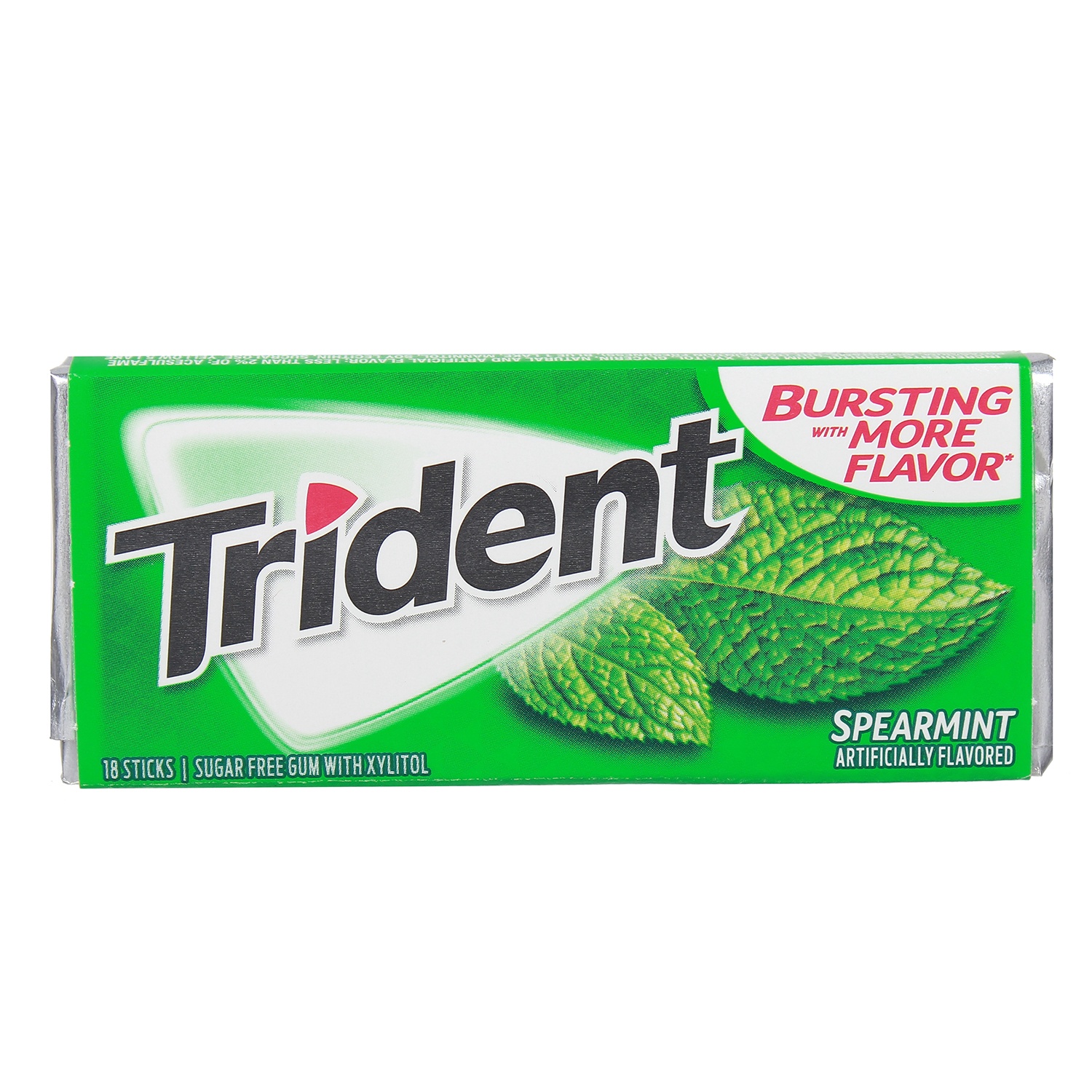 Kẹo cao su Trident sugarless Spearmint - Hương bạc hà hình 1