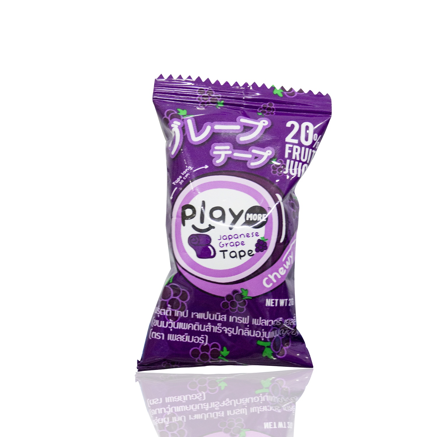 Kẹo dẻo cuộn Playmore vị nho 21g hình 1