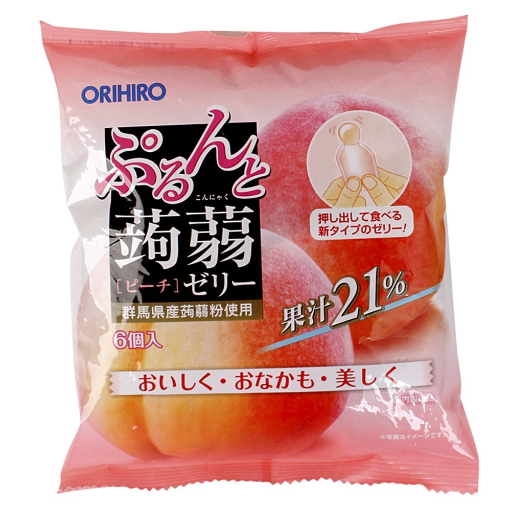 Kẹo thạch vị đào ORIHIRO 120g hình 1
