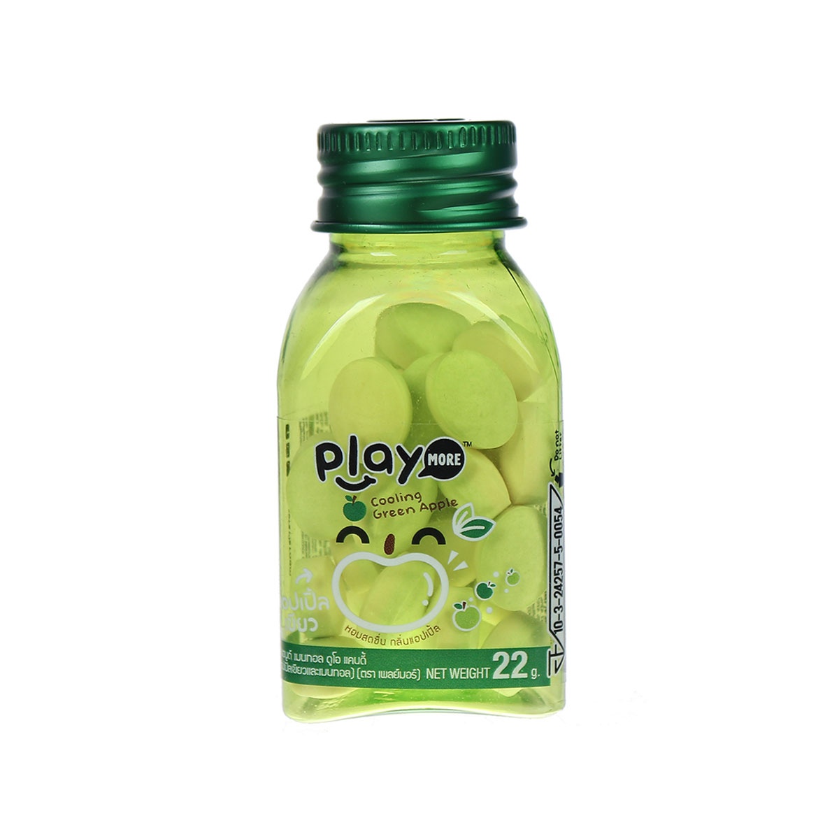Kẹo the vị táo xanh Playmore hũ 22g Kẹo the Playmore vị táo xanh hũ 22g cho bé 5Y+ hình 1