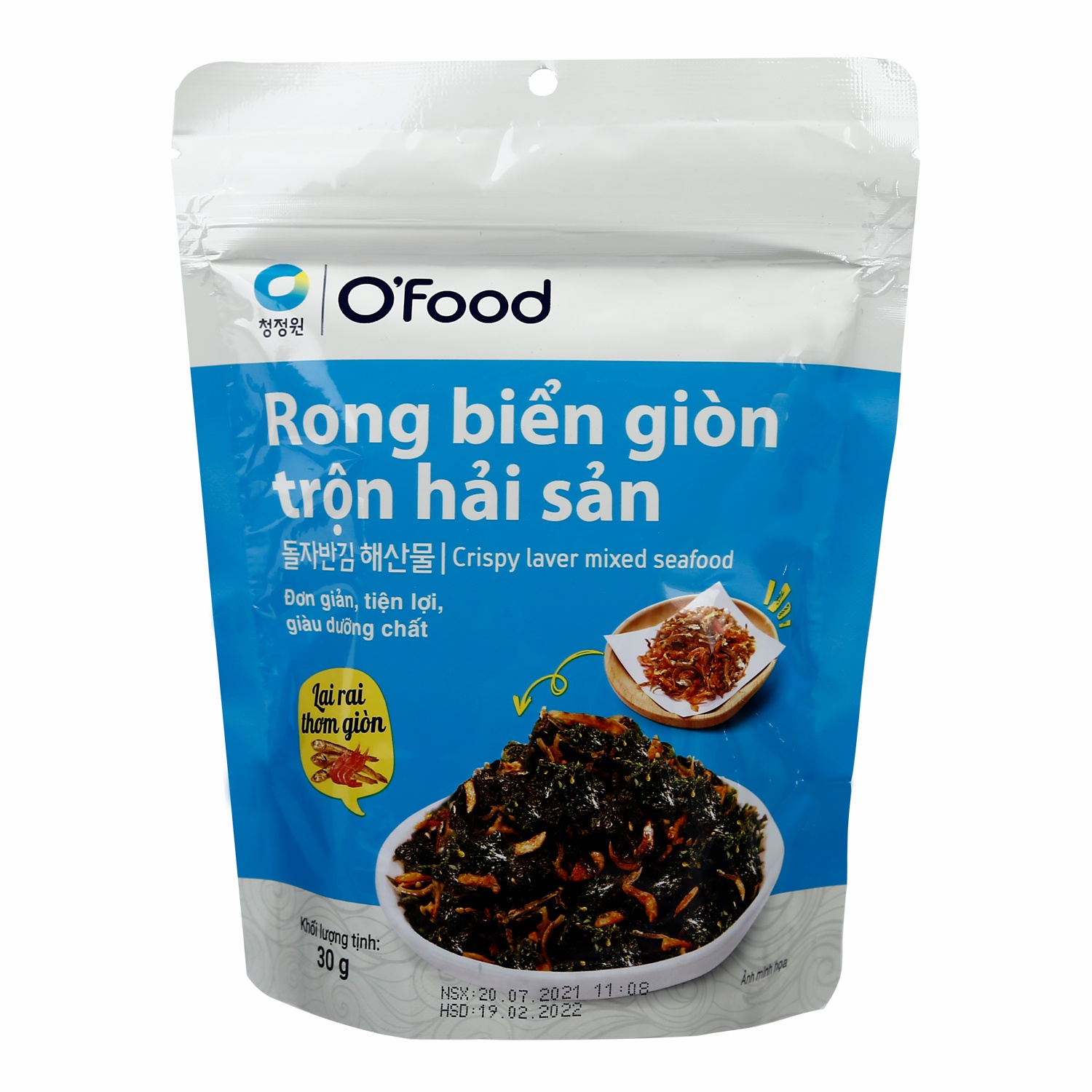 Rong biển giòn trộn hải sản O'Food gói 30g hình 1