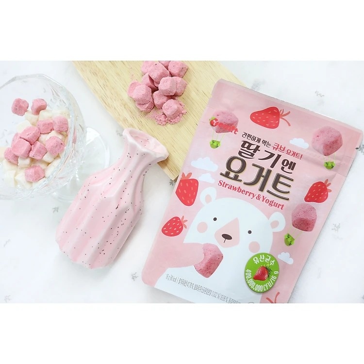 Sữa chua khô sấy lạnh YOMIT vị dâu 6m+ hình 2