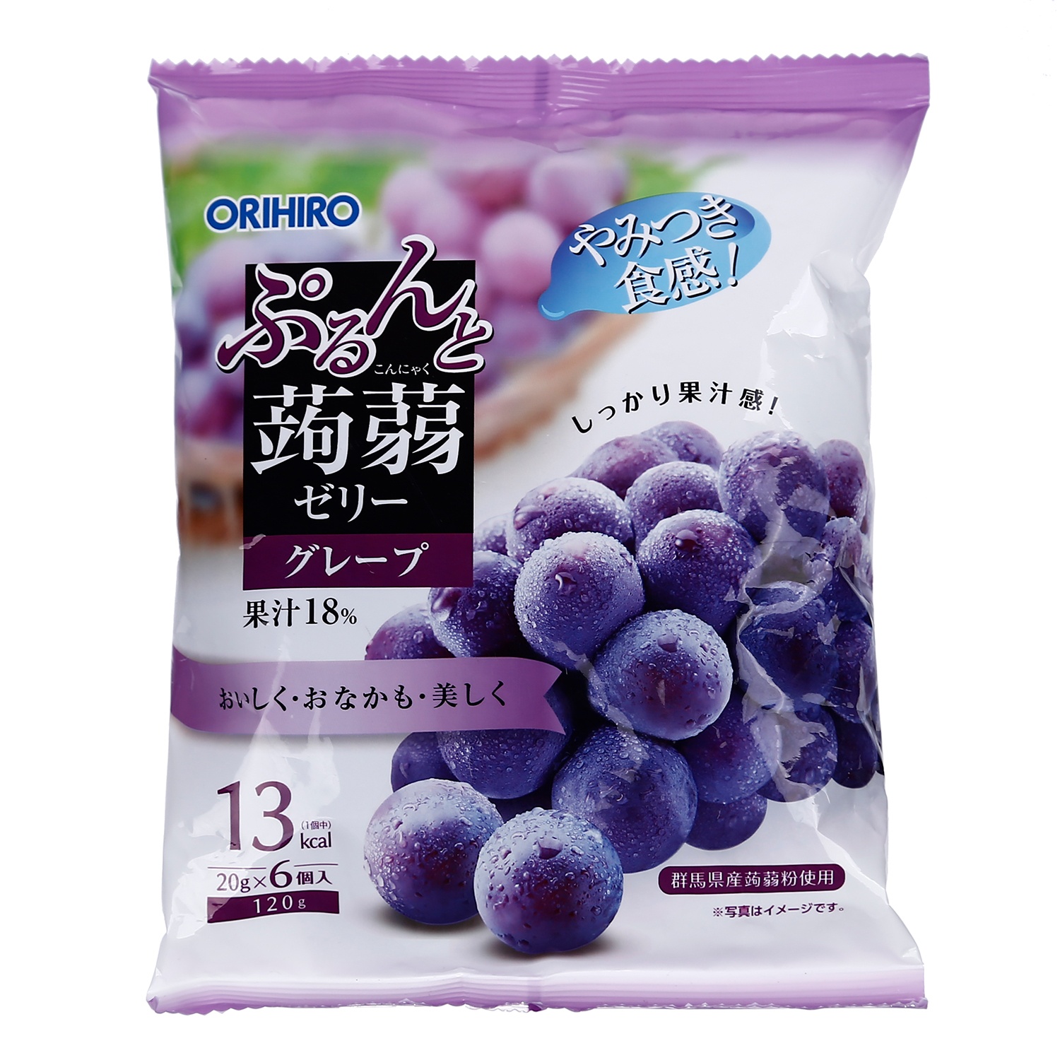 Thạch trái cây Orihiro vị Nho tím 120g hình 2