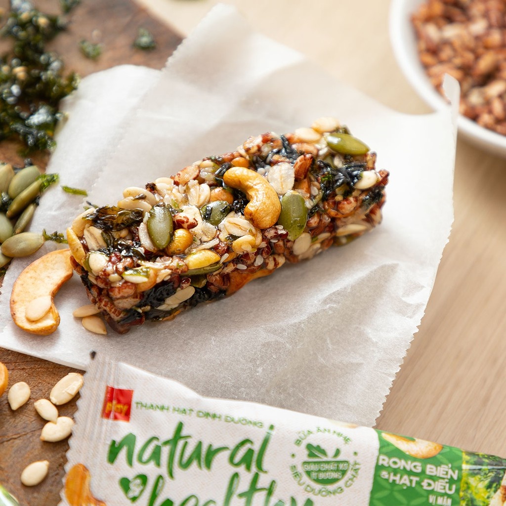 Thanh hạt dinh dưỡng gạo nứt Rong biển và Hạt điều 25g hình 2