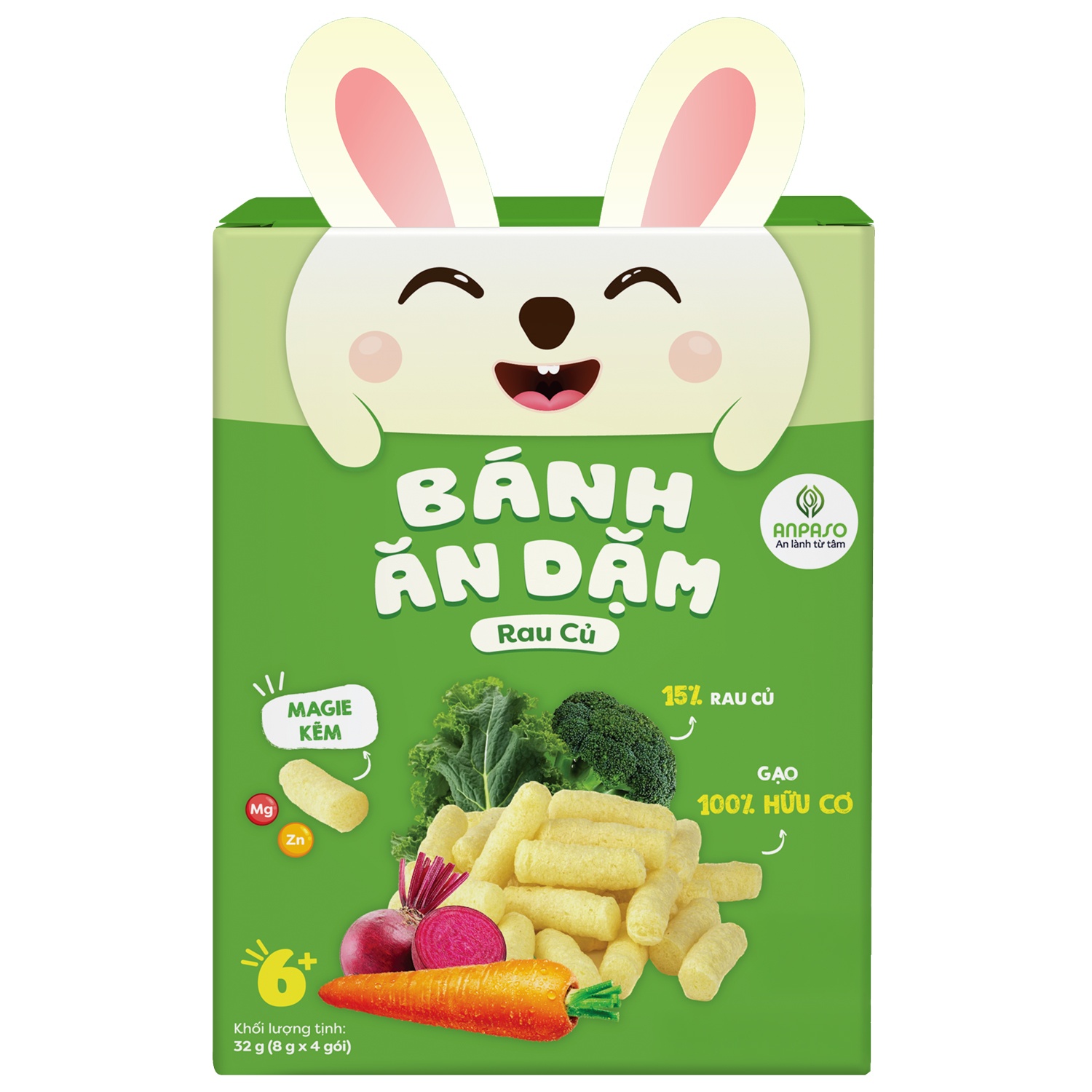 Bánh ăn dặm cho bé Anpaso vị rau củ 
